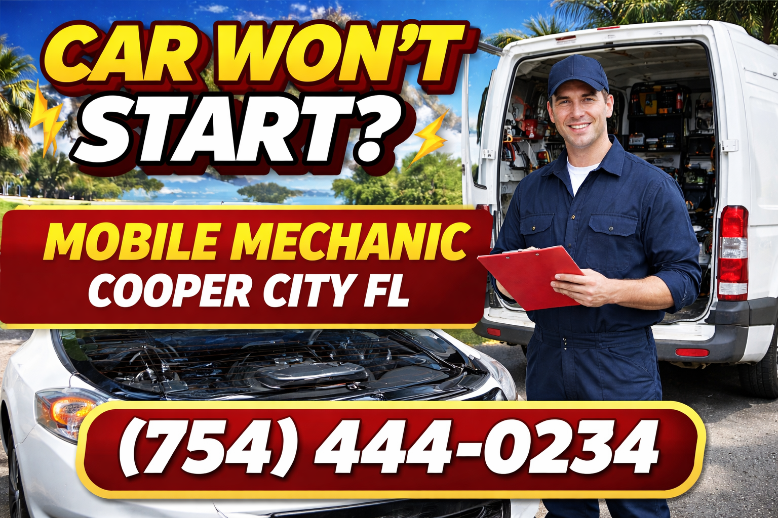 Car Won't Start? Mobile Mechanic in Cooper City