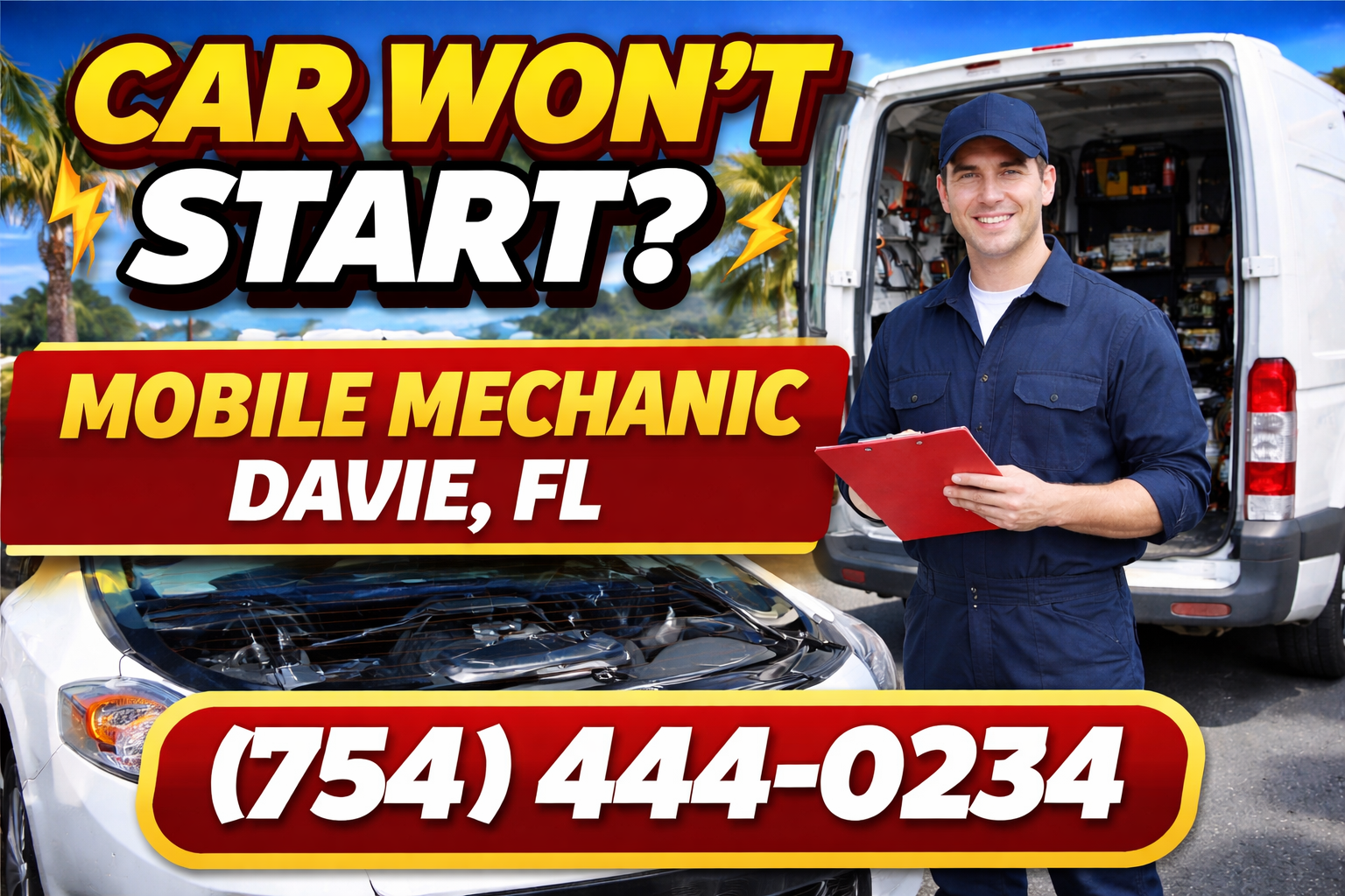Car Won't Start? Mobile Mechanic in Davie