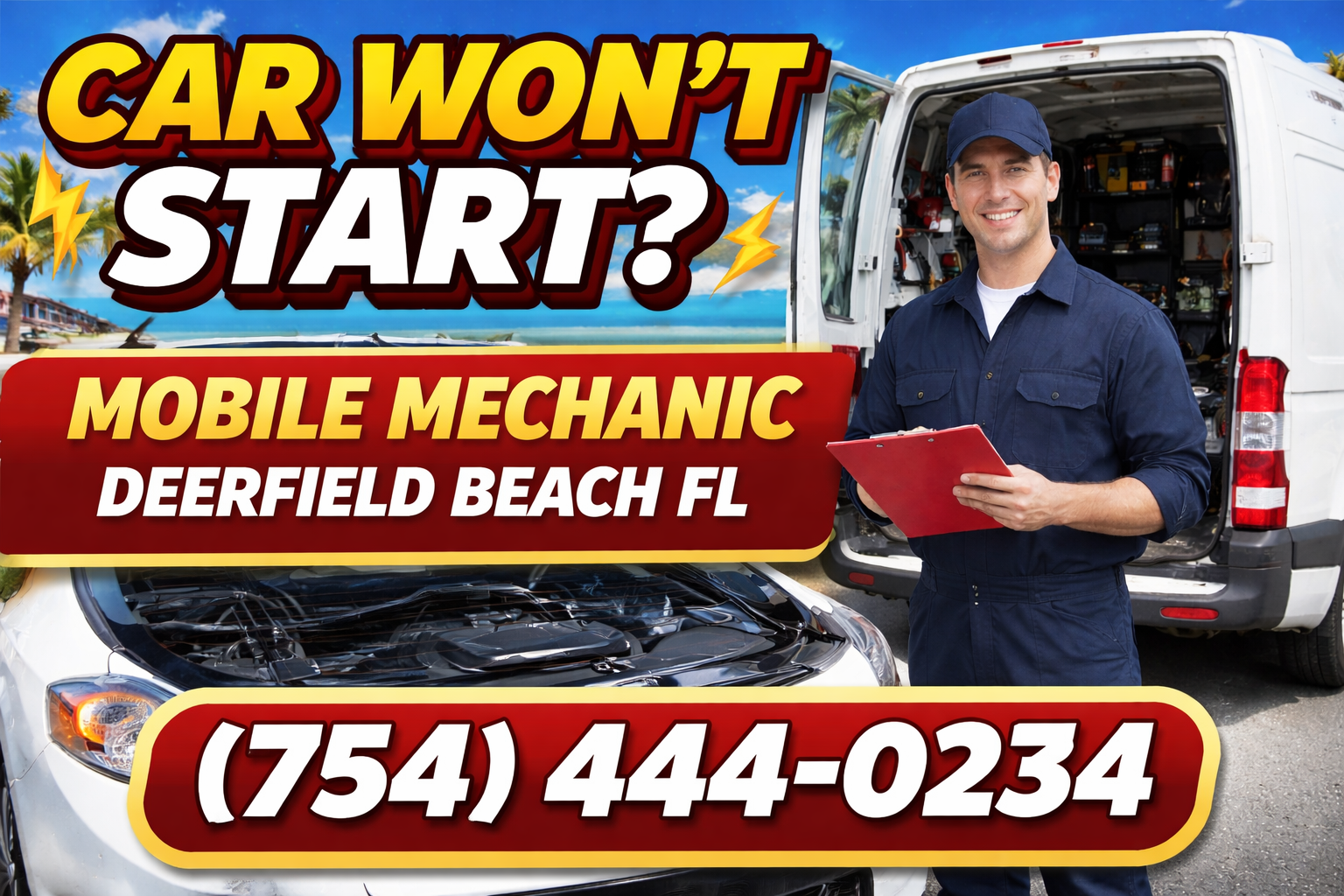 Car Won't Start? Mobile Mechanic in Deerfield Beach