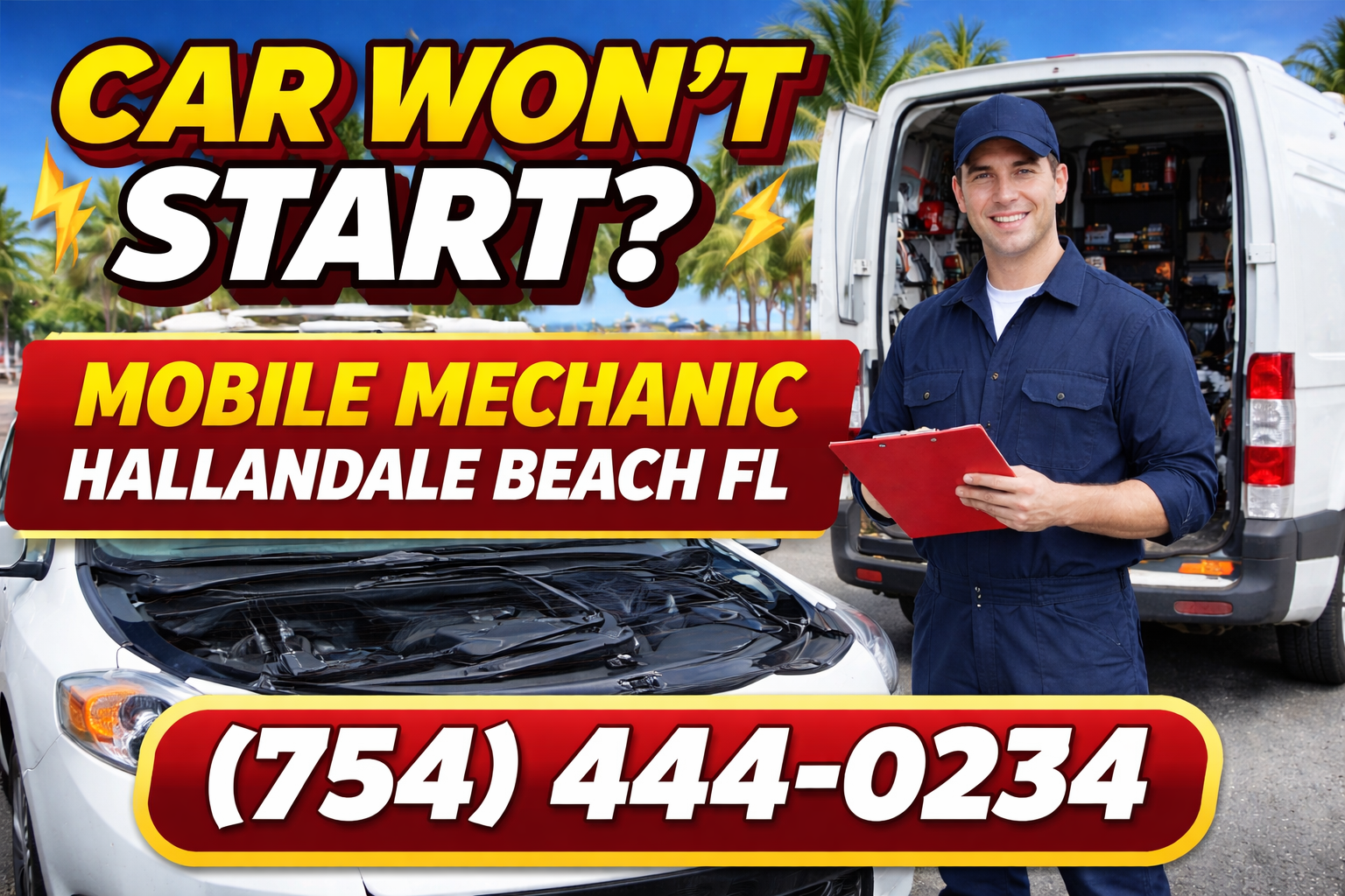 Car Won't Start? Mobile Mechanic in Hallandale Beach