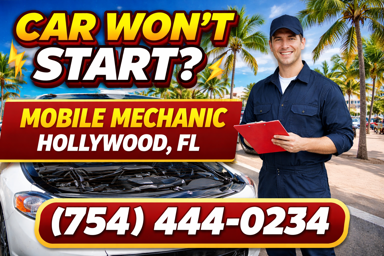 Car Won't Start? Mobile Mechanic in Hollywood
