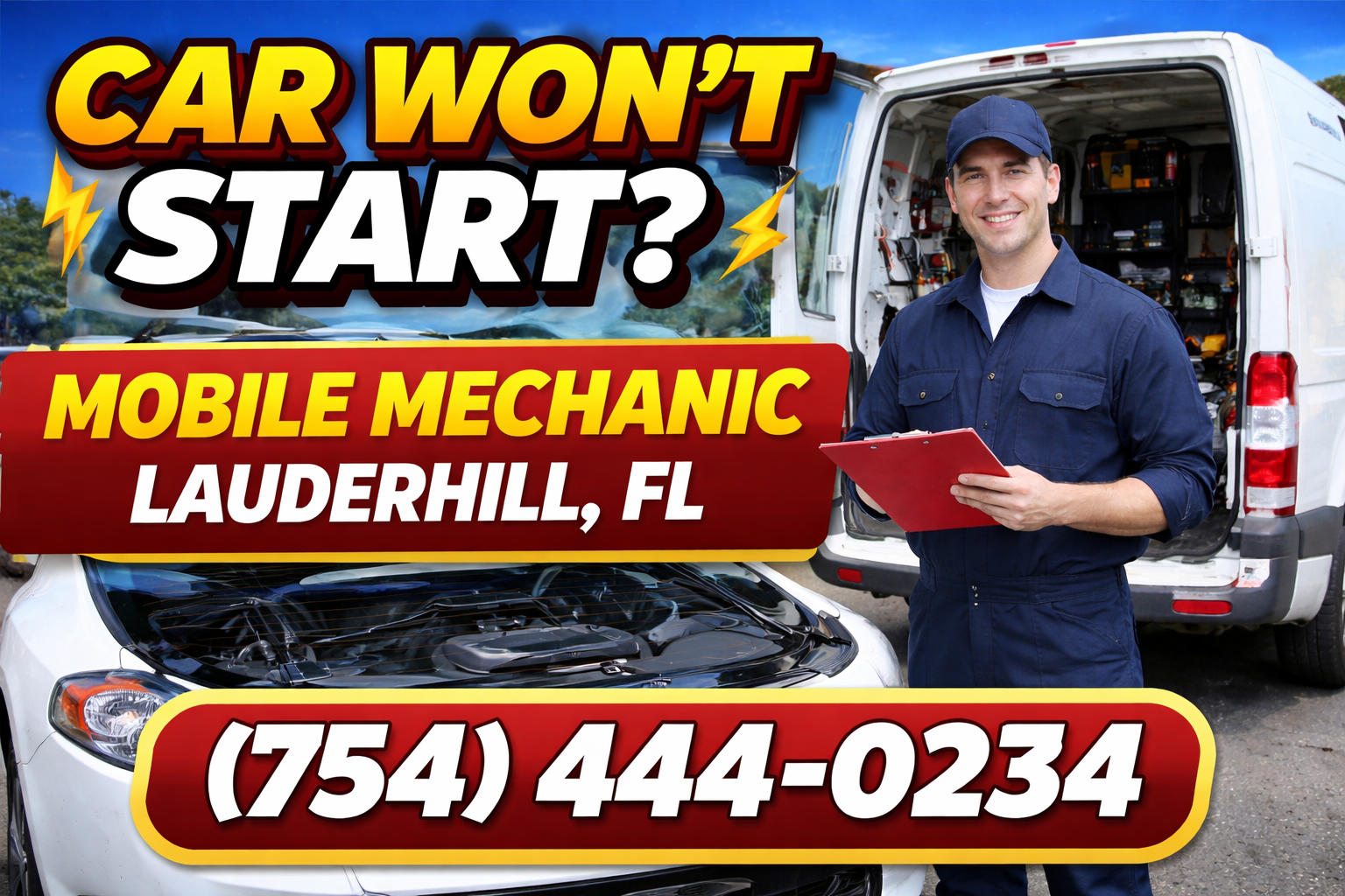 Car Won't Start? Mobile Mechanic in Lauderhill