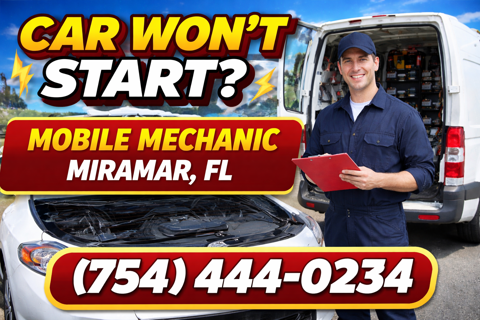 Car Won't Start? Mobile Mechanic in Miramar
