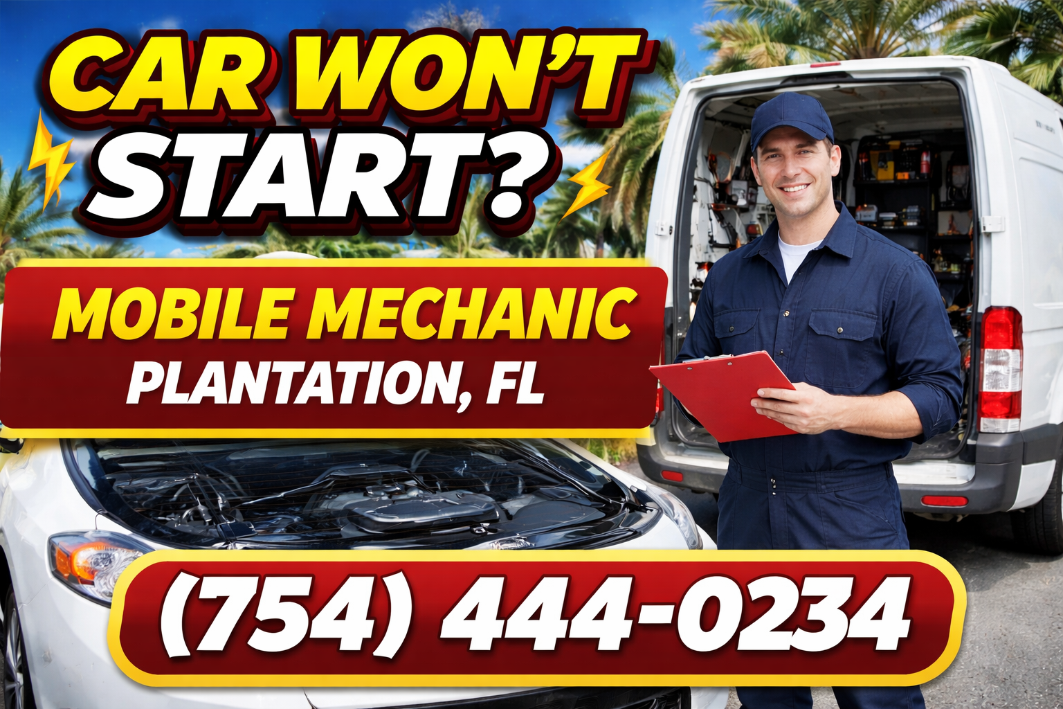 Car Won't Start? Mobile Mechanic in Plantation