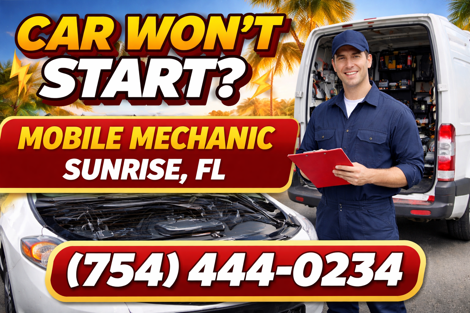 Car Won't Start? Mobile Mechanic in Sunrise