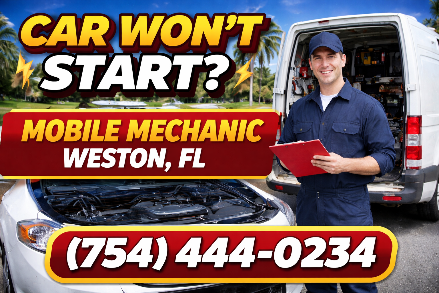 Car Won't Start? Mobile Mechanic in Weston