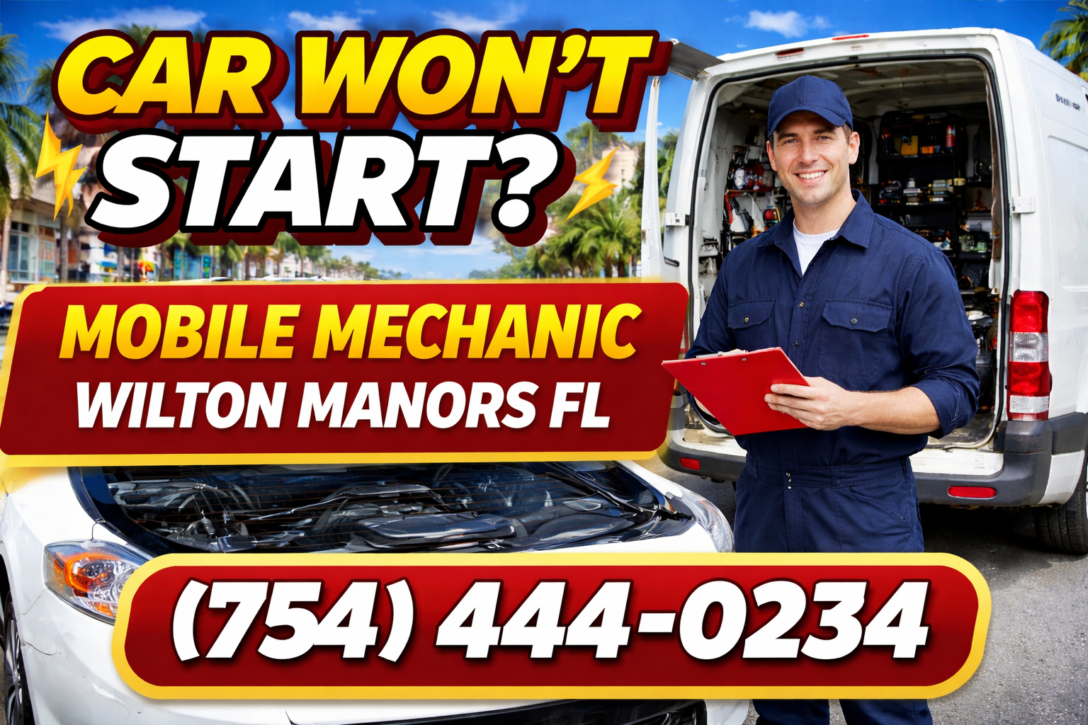Car Won't Start? Mobile Mechanic in Wilton Manors