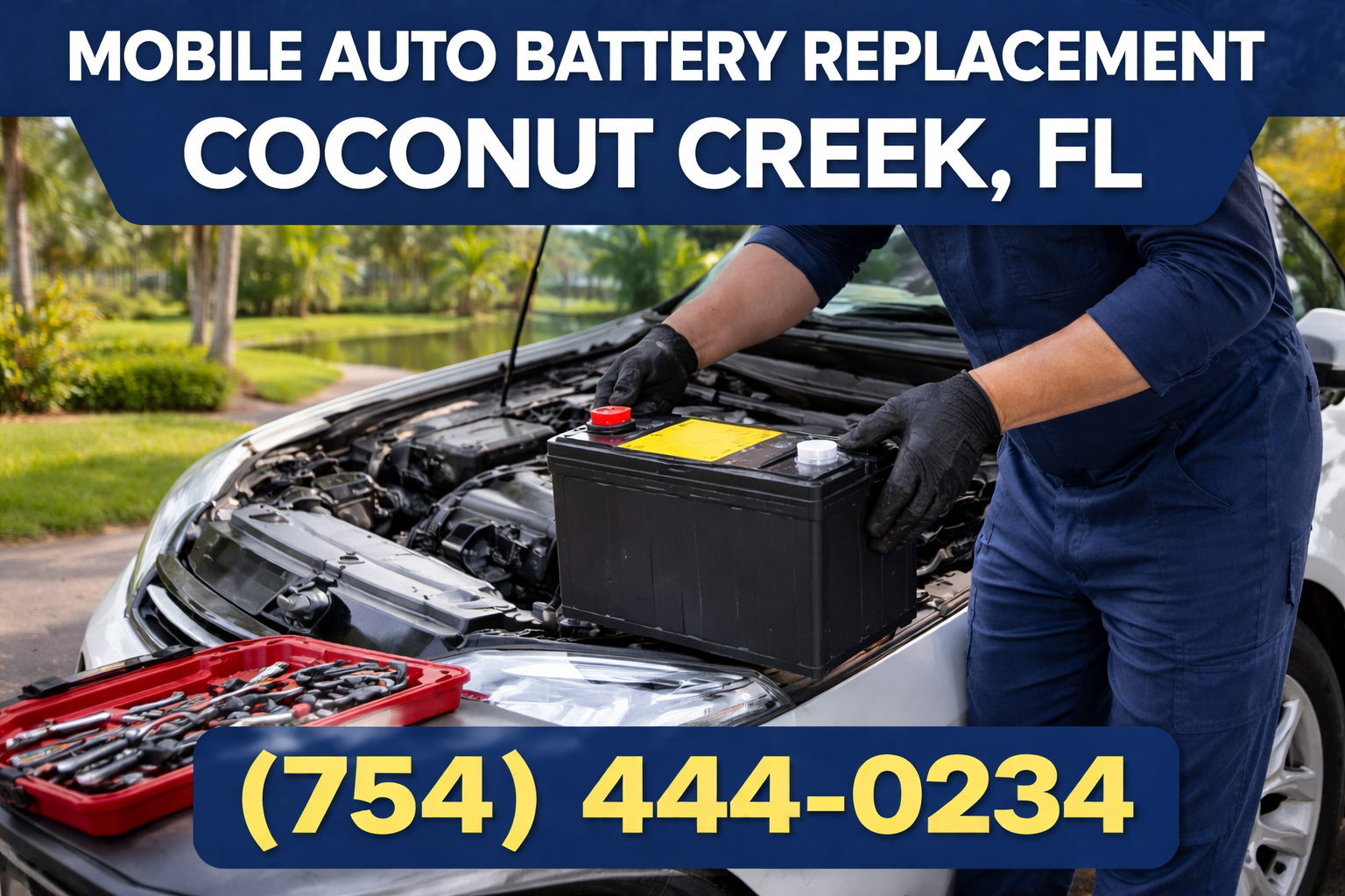 Mobile Auto Battery Replacement in Coconut Creek