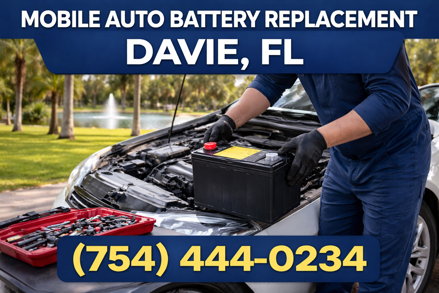 Mobile Auto Battery Replacement in Davie