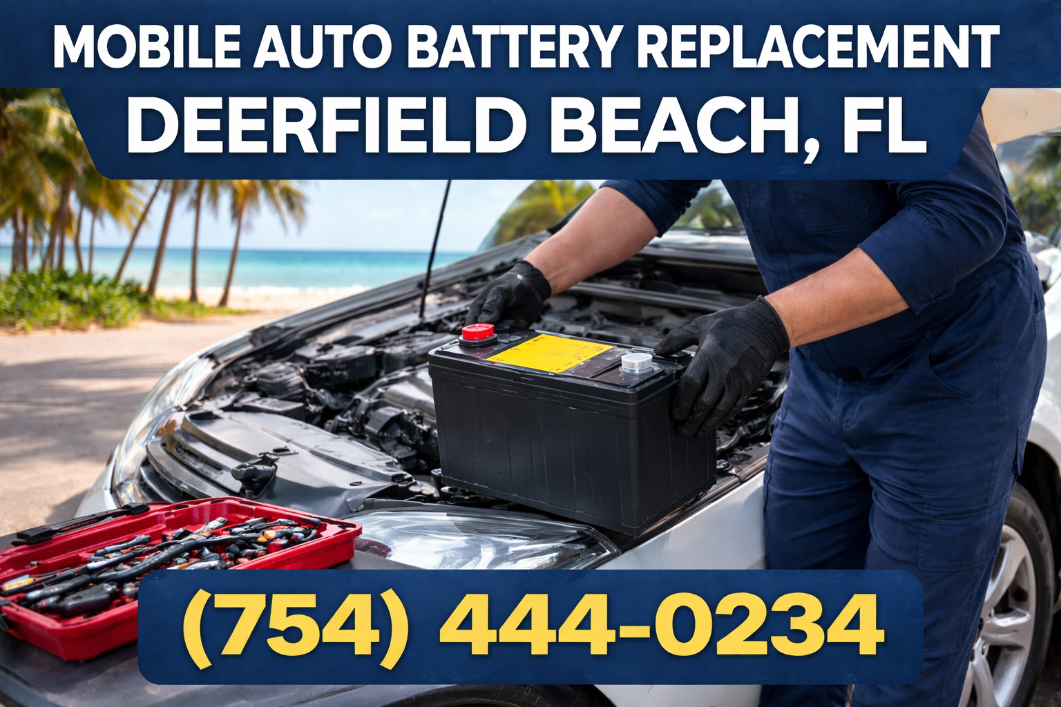 Mobile Auto Battery Replacement in Deerfield Beach