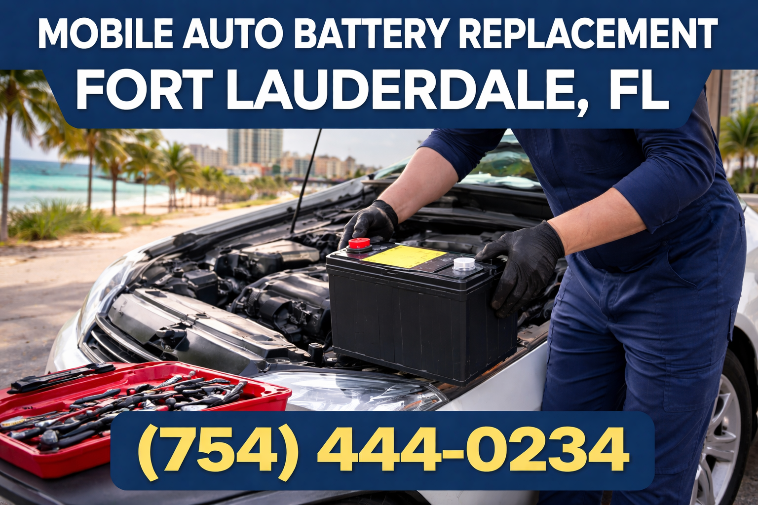 Mobile Auto Battery Replacement in Fort Lauderdale