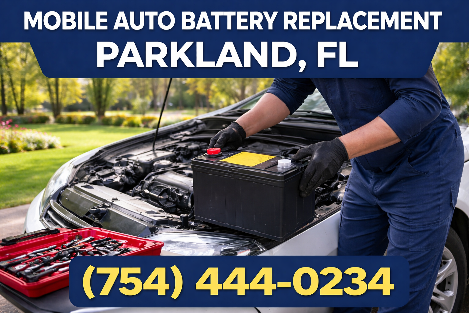 Mobile Auto Battery Replacement in Parkland