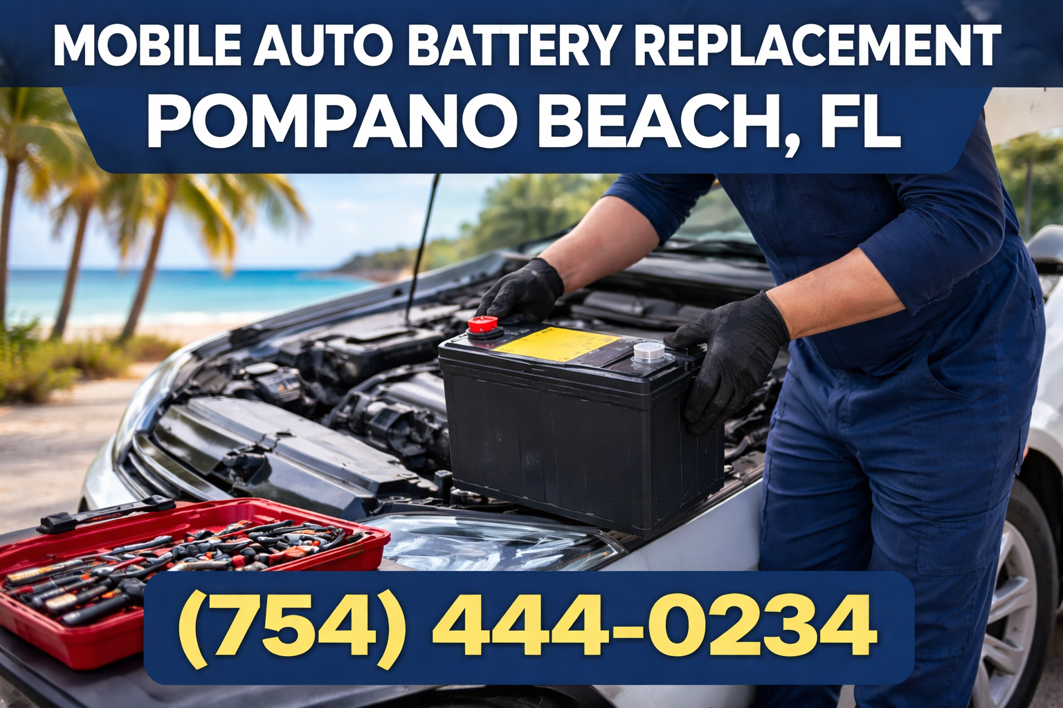 Mobile Auto Battery Replacement in Pompano Beach