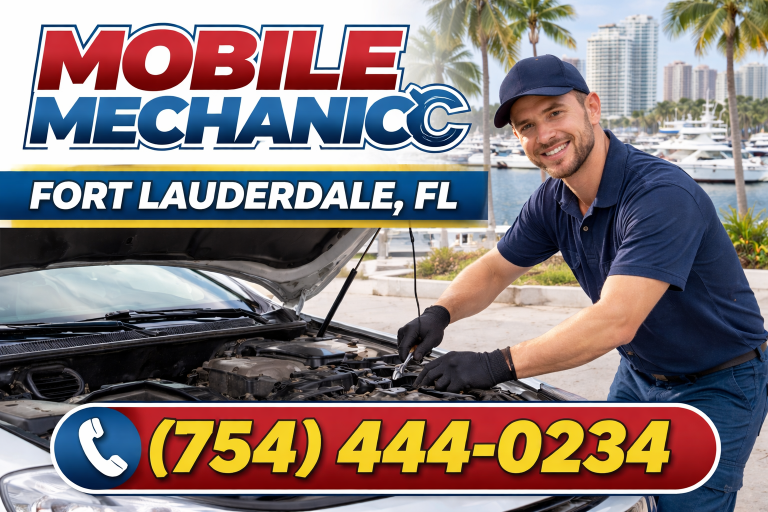 Mobile Mechanic in Fort Lauderdale: We Come Right to You—No Towing Needed