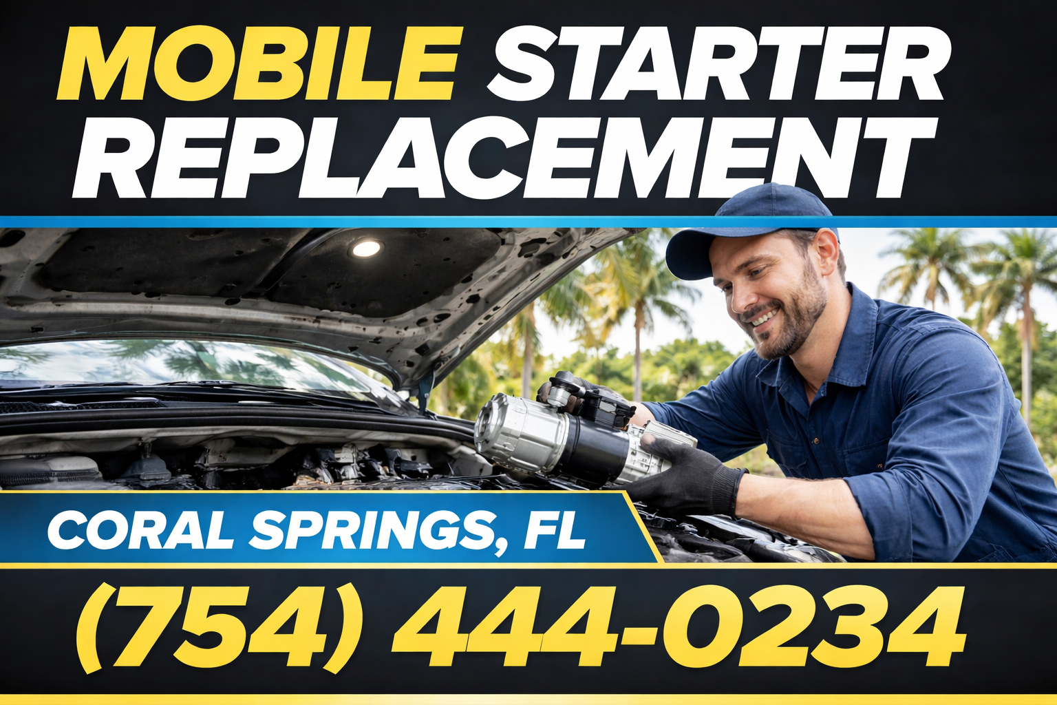 Mobile Starter Replacement in Coral Springs: We Come Right to You