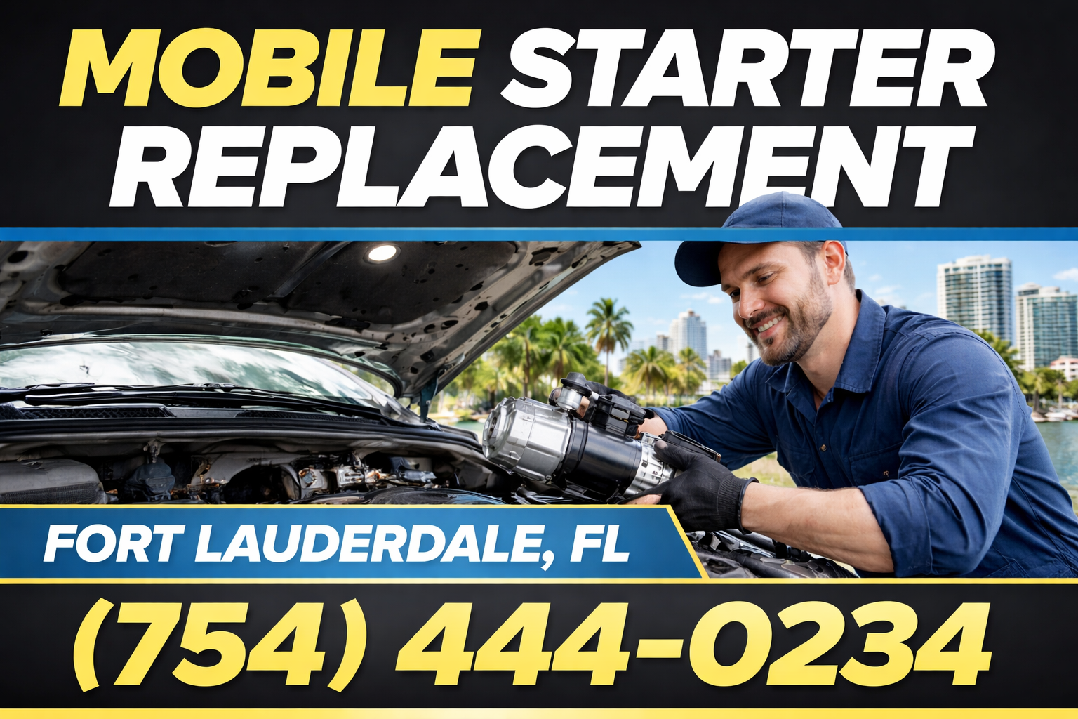 Mobile Starter Replacement in Fort Lauderdale: We Fix It Where You Are