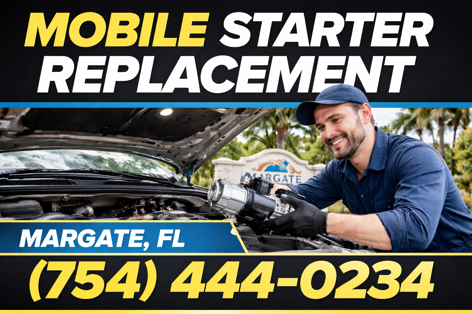 Mobile Starter Replacement in Margate: We Fix It Right Where You Are
