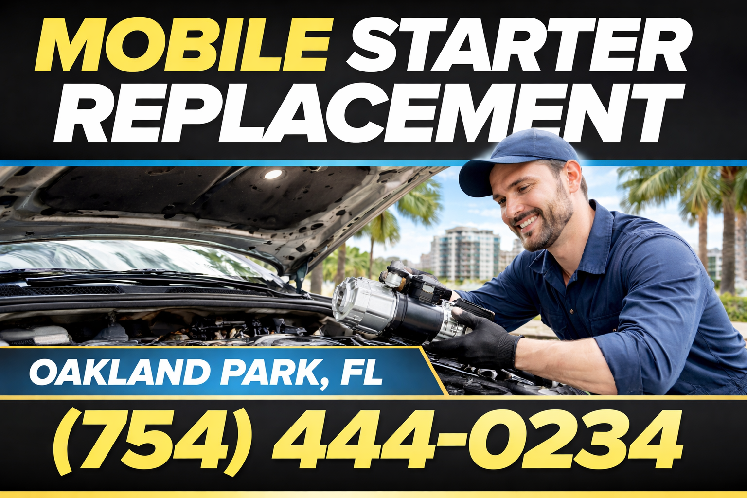 Mobile Starter Replacement in Oakland Park: We Fix It Where You Are