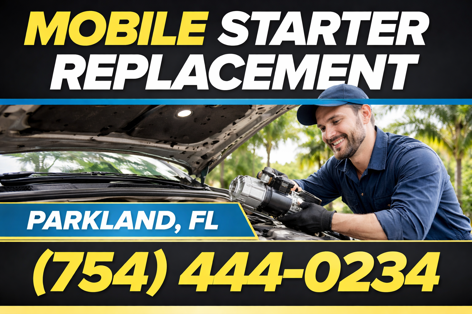 Mobile Starter Replacement in Parkland: We Fix It Right at Your Spot