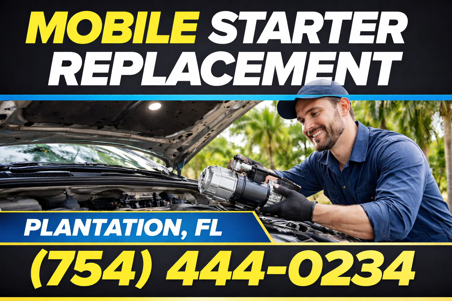 Mobile Starter Replacement in Plantation: We Fix It Where Your Car Sits