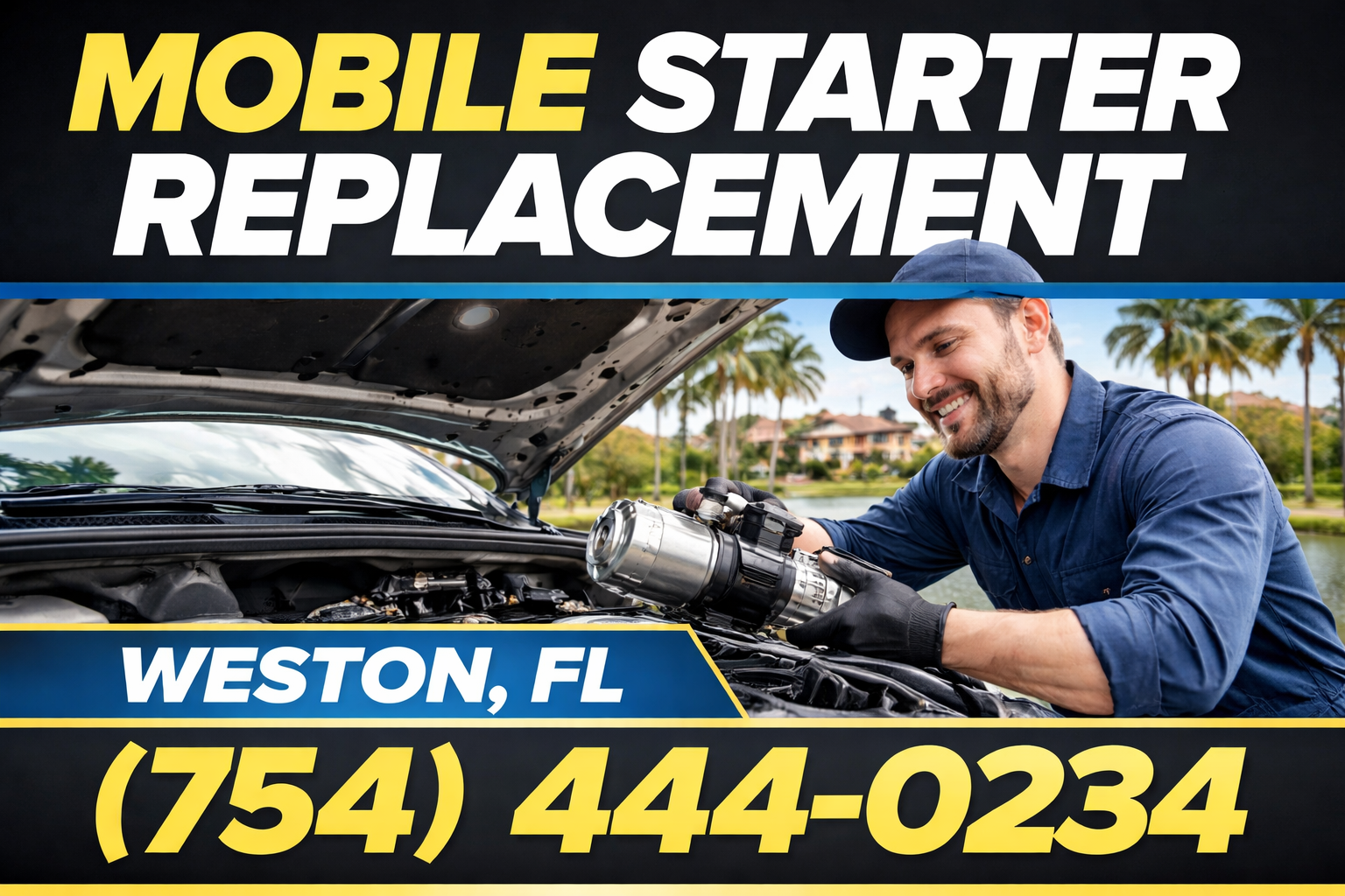 Mobile Starter Replacement in Weston: We Fix It Where Your Car Sits