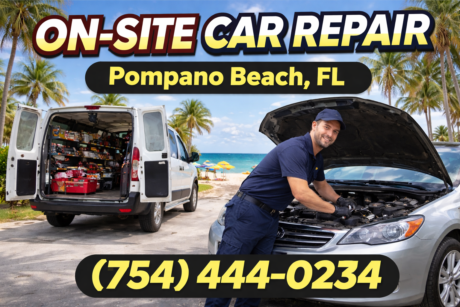 On-Site Car Repair in Pompano Beach: We Come to You, No Tow Needed