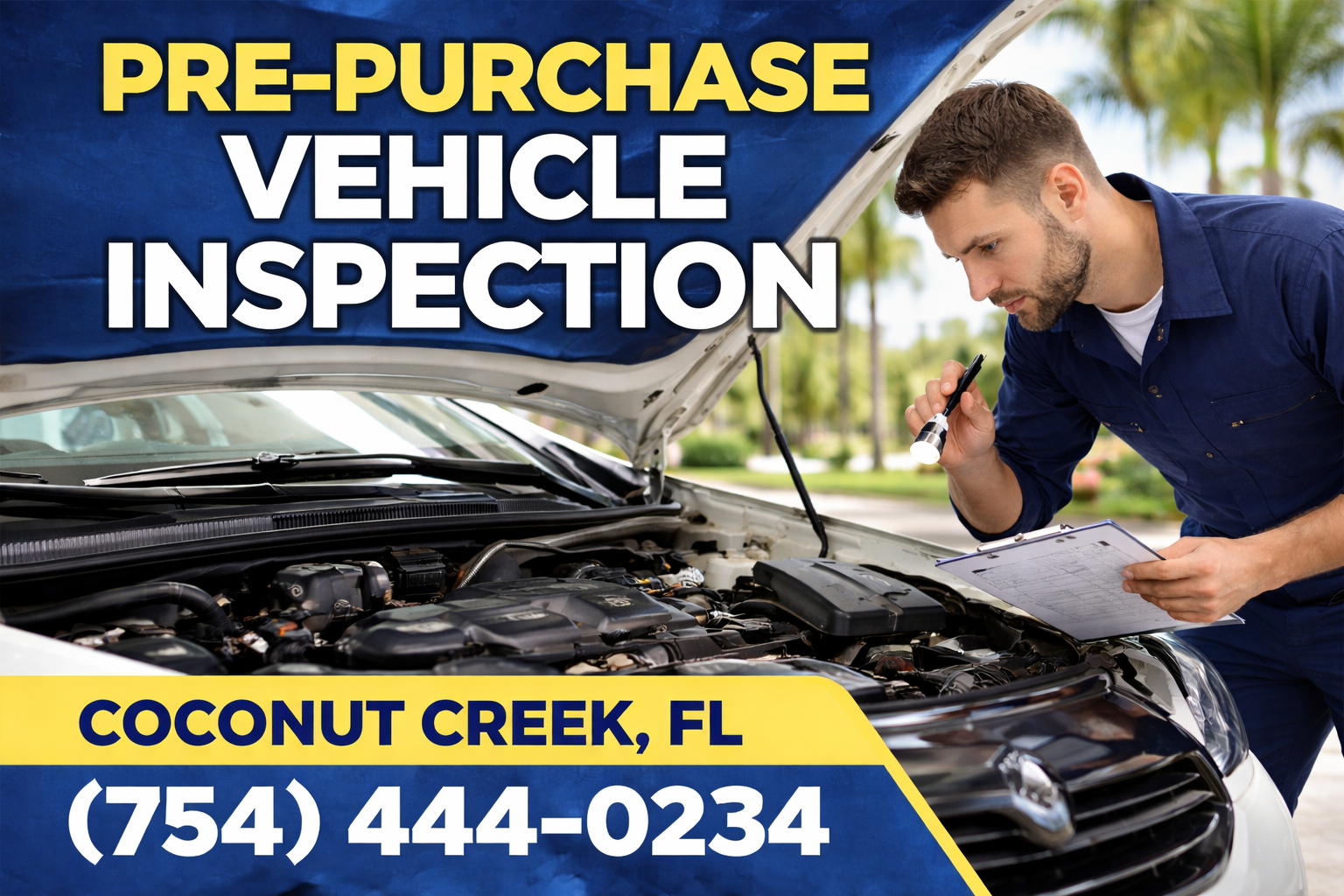 Don't Buy a Lemon in Coconut Creek: Get Your Pre-Purchase Vehicle Inspection Today