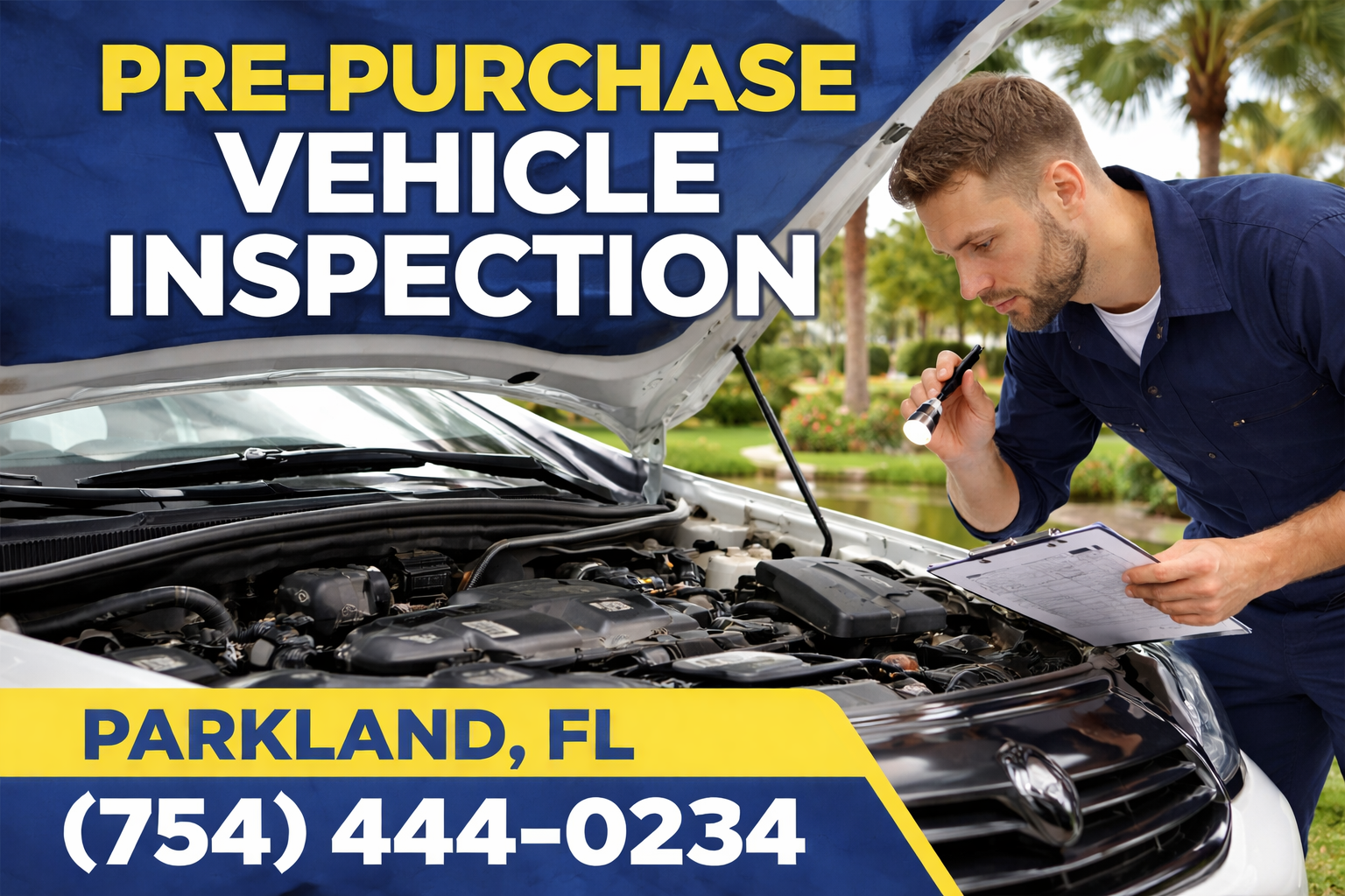 Pre-Purchase Vehicle Inspection in Parkland: Spot Hidden Problems Before You Buy