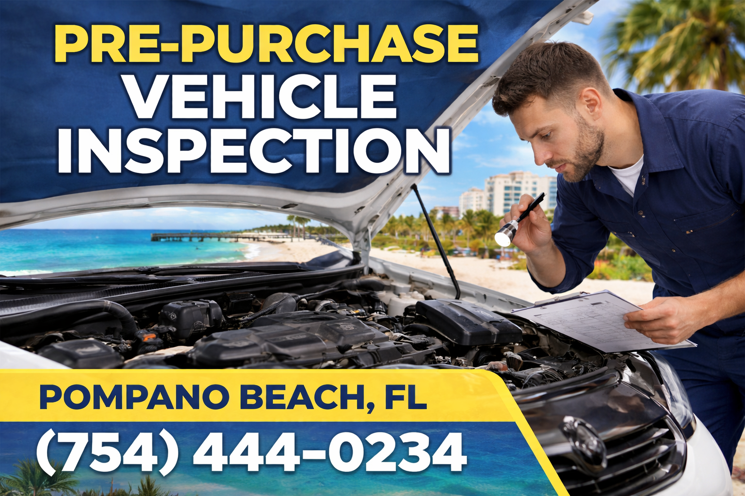 Pre-Purchase Vehicle Inspection in Pompano Beach: Spot Hidden Problems Before You Buy